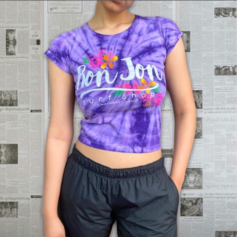 Ron Jon Purple Tie-Dye Surf Shop Baby Tee